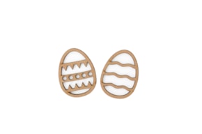 SET 12 HUEVOS 3.8X5X0.3CM MDF