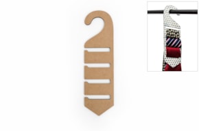 SET 4 PERCHERO CORBATAS 8.5X31.2X0.5CM MDF