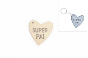 SET 12 CORACOES SUPER PAI 6.6X7X0.3CM CHOUPO