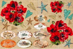 PAPEL ARROZ 35X50CM FLORAL 2390-776