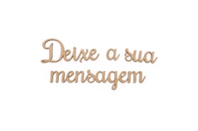 SET 4 PALAVRAS DEIXE A SUA MENSAGEM 25.5X3.7X0.3CM MDF