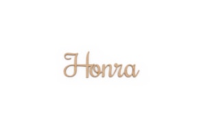 SET 12 PALABRAS HONRA 8.1X3X0.3CM MDF