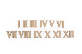 SET 12 NUMEROS ROMANOS 3X0.3CM MDF