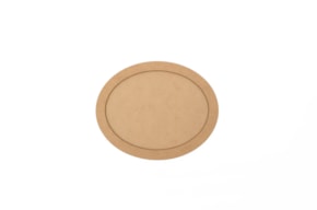 PLACA OVAL+ARO 25X20X0.3CM MDF