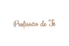 SET 4 PALAVRAS PROFISSÃO DE FÉ 17.2X3X0.3CM MDF