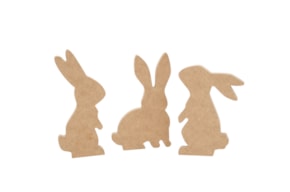 SET 3 CONEJOS 21-23.5-25.8X1.6CM MDF