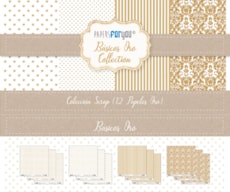 PR * BLOC 12 PAPERS SCRAP 30.5X30.5CM BASICS GOLD PFY-1382