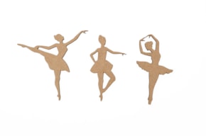 SET 6 BAILARINAS 10.5X0.3CM MDF