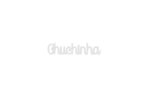 SET 12 PALAVRAS CHUCHINHA 5.6X1.2X0.3CM  ACRILICO BRANCO
