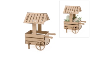 KIT CARRINHO P/OVOS 15X10.5X26.5X0.3CM MDF