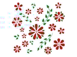 STENCIL 13X13CM FLORES 300011225 ACRILEX