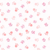 TECIDO 100X150CM ROSA PATAS PUPPY