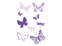 STENCIL 21X15CM BORBOLETAS 300021292 ACRILEX