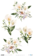 RICE PAPER 54X33CM BEAUTIFUL CALLA LILIES PFY-4326