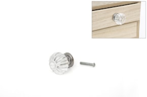 SET 4 PUXADORES ACRILICO 3.5X3.5CM