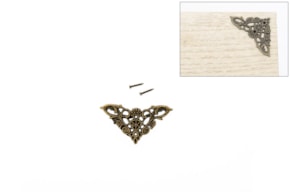 SET 16 CANTOS METALICOS 4.9x2.5CM