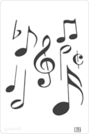 STENCIL 20X30CM  019 MUSIC