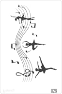 STENCIL 20X30CM  029 DANCERS