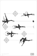 STENCIL 20X30CM  030 DANCERS