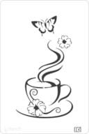 STENCIL 20X30CM  031 TEA TIME