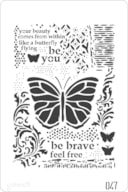 STENCIL 20X30CM  047 FEEL FREE