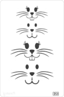 STENCIL 20X30CM  068 COELHOS