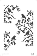 STENCIL 20X30CM  081 RAMOS PASSARINHOS