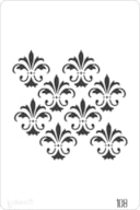 STENCIL 20X30CM 108 LYS FLOWER