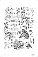 STENCIL 20X30CM   137 MUSICA