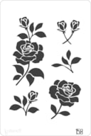 STENCIL 20X30CM   158 ROSAS