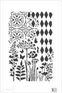 STENCIL 20X30CM  163 MANDALA LOSANGO FLORES