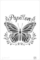 STENCIL 20X30CM  171 PAPILLON