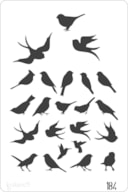 STENCIL 20X30CM  184 BIRDS