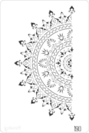 STENCIL 20X30CM  190 HALF MANDALA