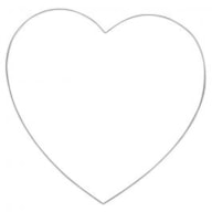 WIRE HEART 25CM RAYHER