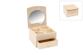 GUARDA JOIAS C/ESPELHO C/GAVETA 18X19.5X12CM