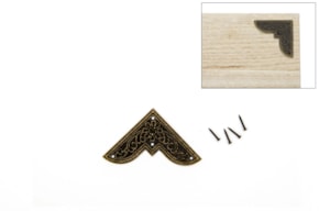 SET 12 METAL CORNERS 6.2x3.6CM