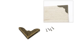 SET 12 CANTOS METALICOS 5.7X3X0.9CM