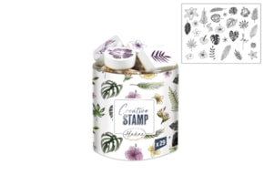 CREATIVE STAMP FOLHAS E FLORES 03744