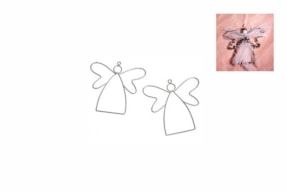 SET 2 ANJOS ARAME 13X12CM RAYHER