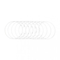 SET 10 AROS METAL REVESTIDO BRANCO D.15CM RAYHER