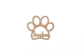 BOLA DE NATAL PATA C/NOME PERSONALIZAVEL 10X8.9CM MDF