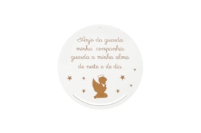 PLACA C/ORAÇÃO D.22X0.3CM MDF BRANCO