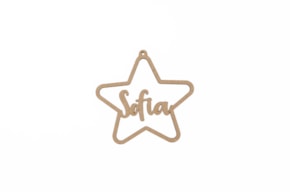 ESTRELA C/NOME PERSONALIZAVEL 11.5X11X0.3CM MDF