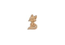 SET 12 BOTONES ZORRO 1.6X2.5X0.3CM MDF