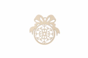 SET 4 BOLAS DE NATAL RENDILHADAS 12X12.6X0.3CM CHOUPO