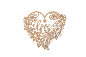 CORAZÓN LOVE 20X17.7X0.3CM MDF