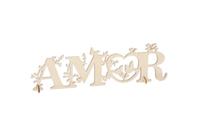SET 2 PALABRAS AMOR 30X8.4X0.3CM CHOUPO