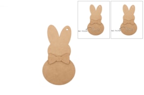 SET 2 COELHOS MENINO 9.8X18X0.3CM MDF