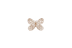 SET 12 MARIPOSAS 5X3.8X0.3CM MDF